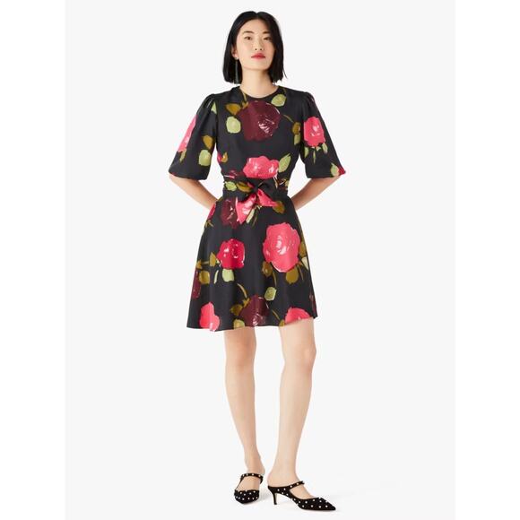Kate Spade Just Rosy Tie-waist Dress - Picture 1 of 12